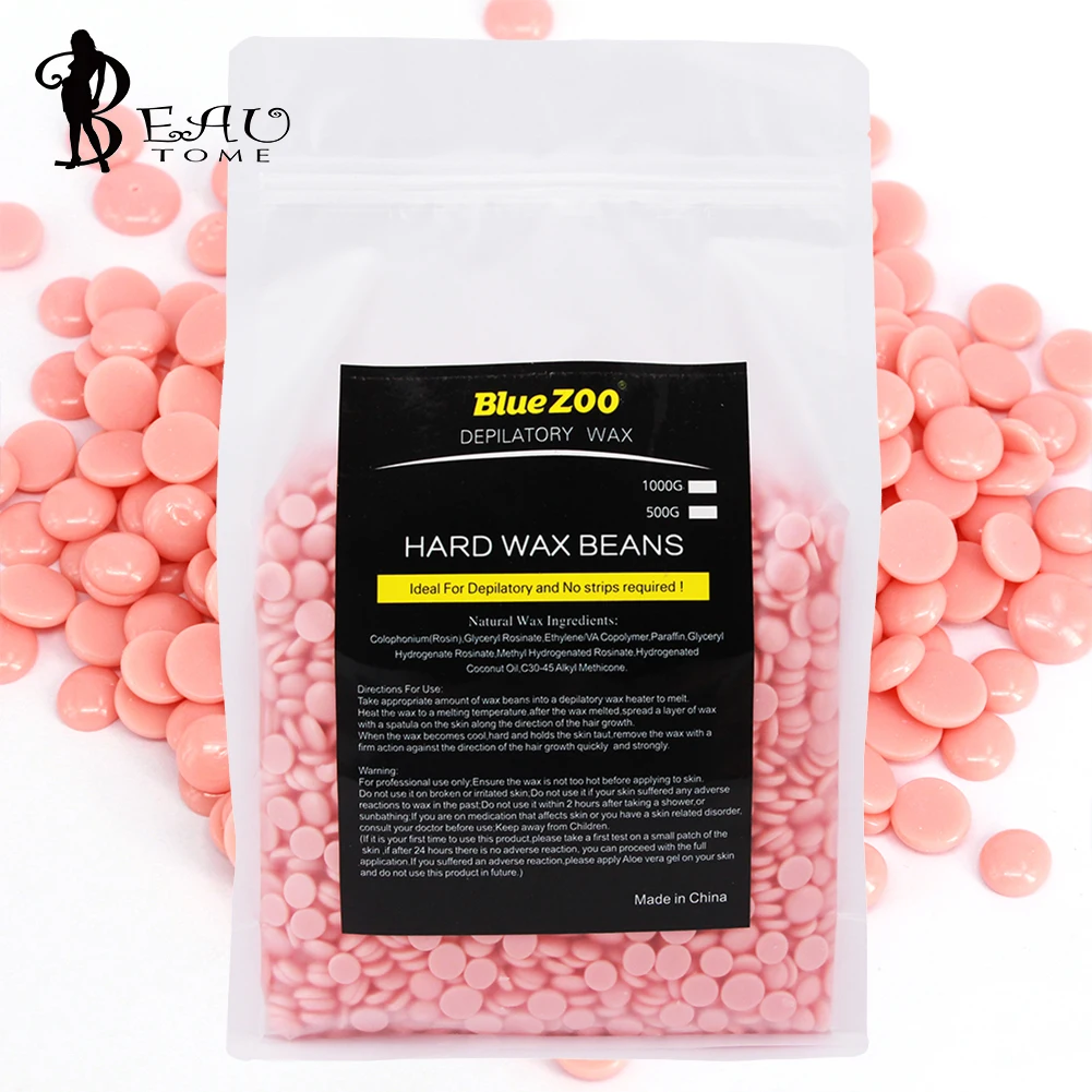 Beautome New arrival Hair Removal Cream Hard Wax Rose Flavor 1000g Paraffin Epilation Hot Film Pellet Bikini Depilatory Waxing