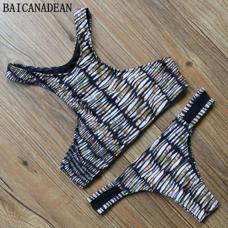 baicanadean rendere il vostro punto stampa insieme del bikini delle donne sexy di estate costume da bagno delle signore beach co
