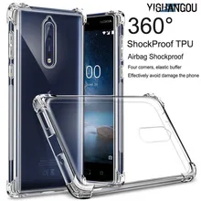 A prueba de golpes a prueba transparente funda de silicona para Nokia X6 2,1, 3,1, 5,1, 6,1 más de 7,1 1, 2, 3, 5 2017 6 7 2018 8 2,2 3,2 4,2 Slim cubierta suave(China)