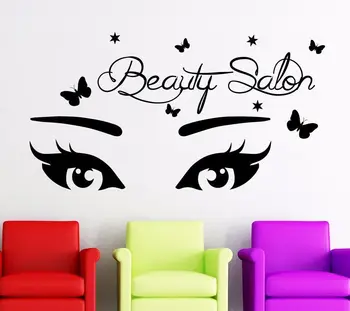 

Wall Decal Vinyl Sticker Eyes Lashes Decals Beauty Spa Salon Window Art Decor