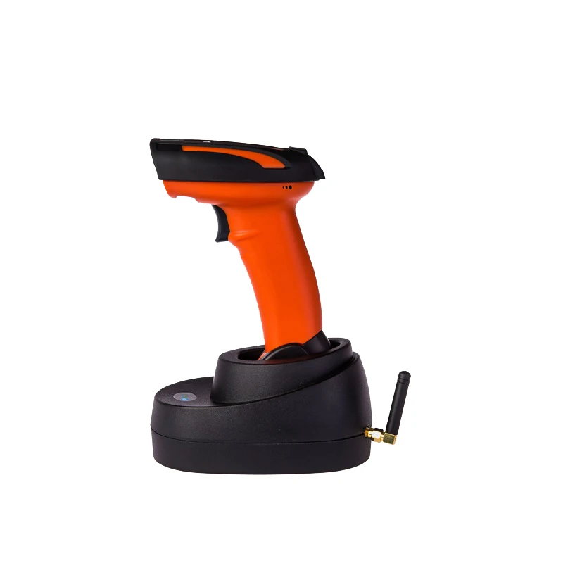 

1D wireless Multi point-to-point barcode reader package in base with antenna mobile portable laser scanner HS-2800