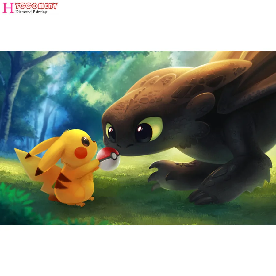 

5d diy diamond embroidery cartoon Japan Anime Pikachu diamond painting Cross Stitch full square drill mosaic home decoration