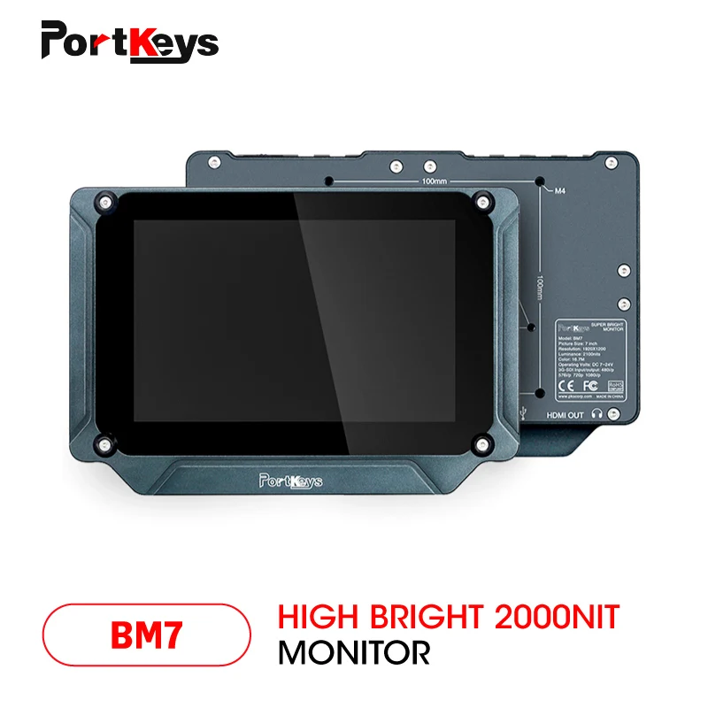 7 дюймовый супер яркий полевой монитор PortKeys BM7 2000nit HDMI/3G SDI Full HD с 3D LUT и HDR