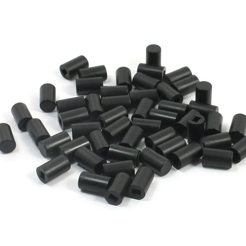 

50Pcs Micro Tactile Pushbutton Switch Cap Cover Protector Black 6x10mm