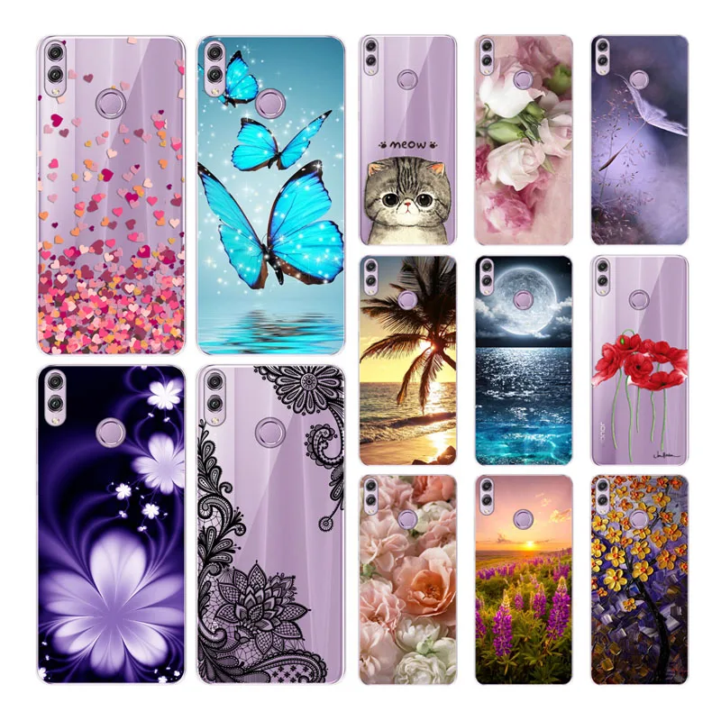 

Goterfly Funda de silicona suave para For huawei honor 8X colorful cute printing protective Back cover For honor 8x Phone case