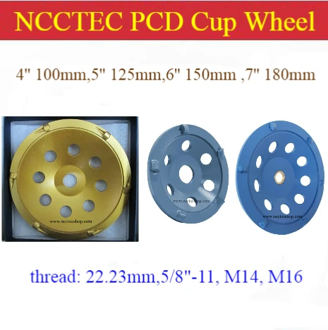 5 Inch PCD Grinding Wheel - 6 Segment Diamond Cup Wheel For Removing Epoxy, Paint & Concrete Coatings
