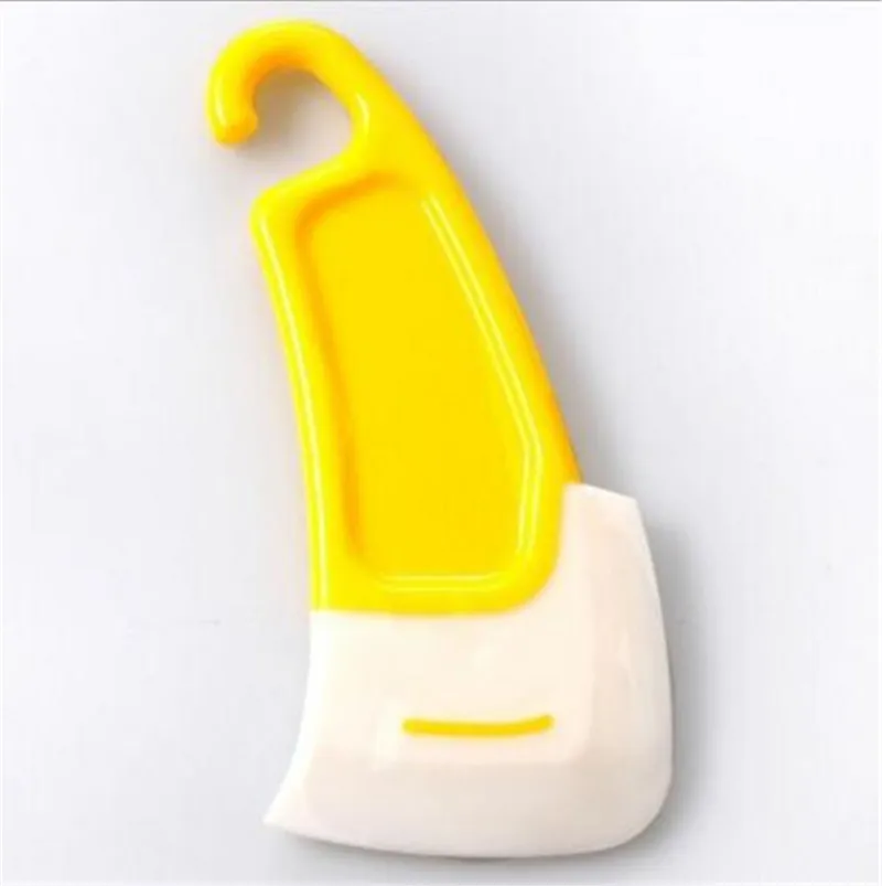 Силиконовая сковорода для Чистки скребок лопатки для теста торта выпечки Инструмент кухонный шпатель - Цвет: Цвет: желтый