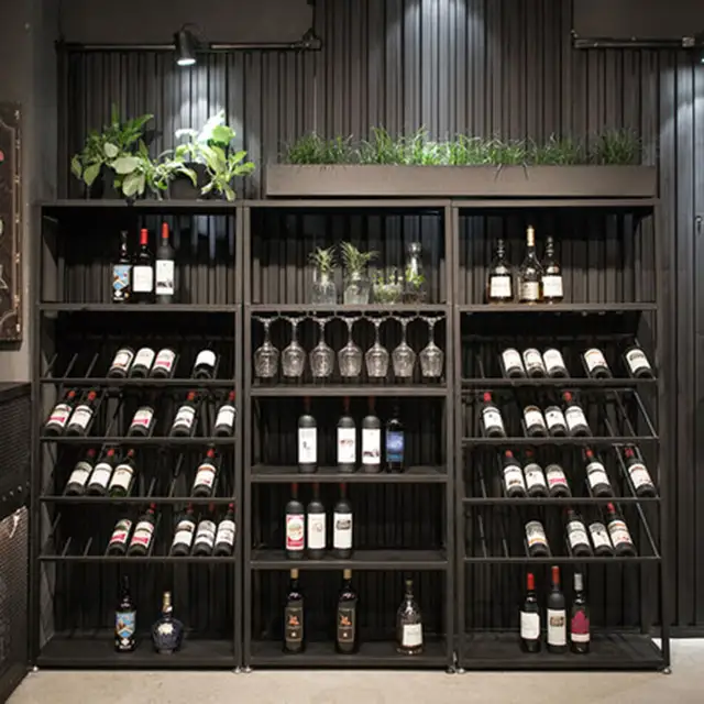 Online Shop Retro European Wrought Iron Wine Rack Bar Floor Wine Cabinet Wine Red Wine Storage Display Rack Rack Wine Glass Rack Aliexpress Mobile