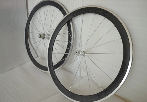 Cheap W 23mm 25mm width aluminum Carbon wheels 50mm clincher ,Powerway hub, carbon+Alloy surface braking 700c rims road bike wheelset