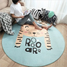 AOVOLL милый мультфильм круглый безволосый ковер ковры для современной гостиной ковер для детской комнаты Нескользящие и против морщин