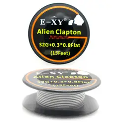 E-XY Alien Clapton провода 15 футов 32 г + 0,3*0,8 плоские для RDA РБА ввиду распылитель нагрева провода катушки инструмент Отопление провода