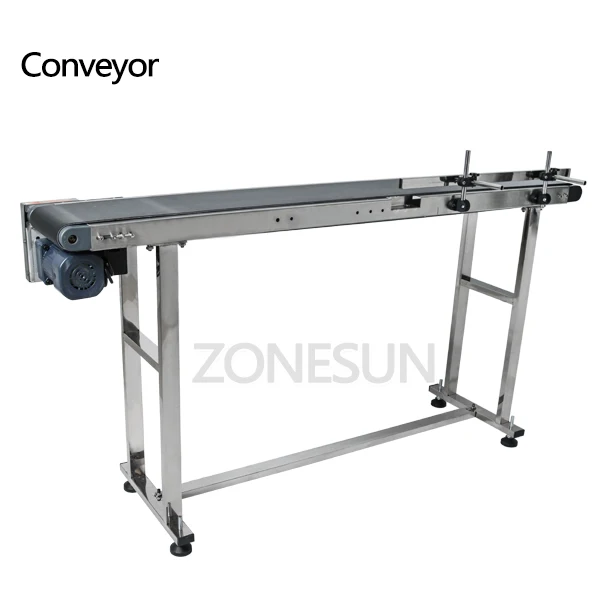 ZONESUN струйный принтер конвейер стол ленточный носитель сортировочный верстак ПВХ ленточный конвейер бутылка коробка принтер этикетка принтер конвейер - Цвет: Only Conveyor