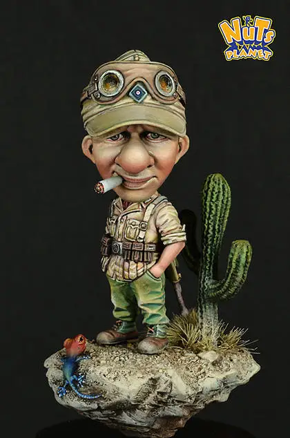 [Loong Way Miniatures] Nuts Planet german DAK Officer 54 мм миниатюрные из полимерной смолы