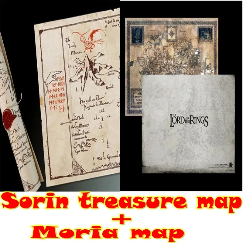 Хит продаж высокое качество Постер Hobbit Maps карта средней земли Sauron Карта сокровищ