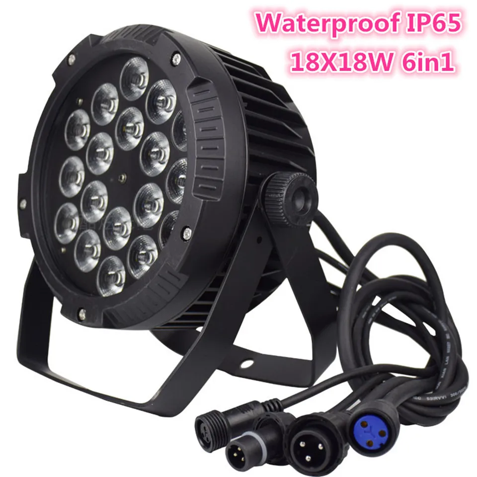 2019 18x18W RGBWA UV 6IN1 18X12W IP65 Водонепроницаемый led Par свет RGBW 4in1 LED PAR DMX контроль сцены DJ