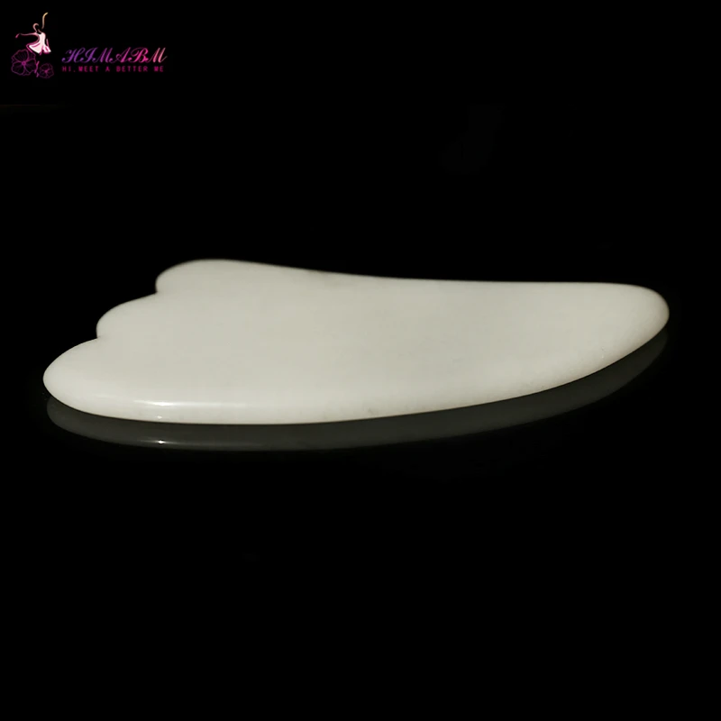 1 Pcs 100% natural white jade guasha massage tool facial treatment scraping health care 1 Pcs 100% natural white jade guasha massage tool facial treatment scraping health care