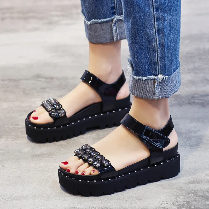 

YUE JABON Gladiator Sandals Woman Summer Shoes Woman Casual Sandals Platform Sandal Crystal sandalias mujer chaussure Sandals