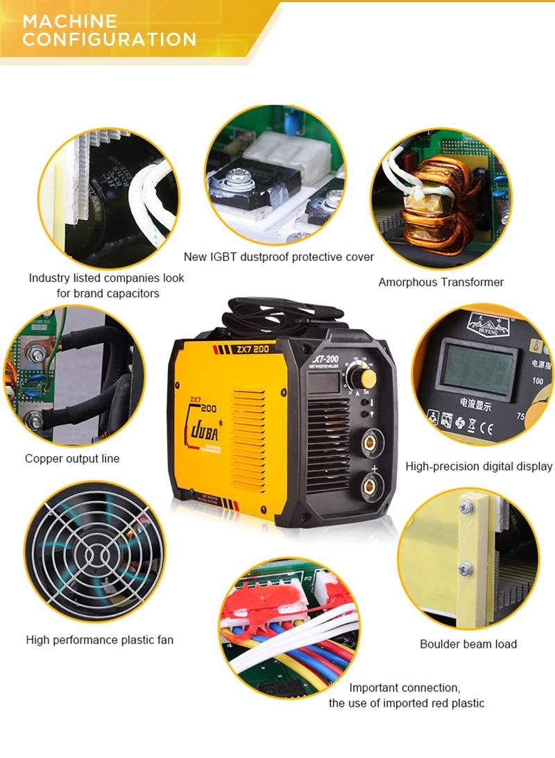 Brand New AC220V Welding Machines ,IGBT DC Inverter Welding Equipment MMA Welding Machine ZX7-200(ARC200) Welders 3