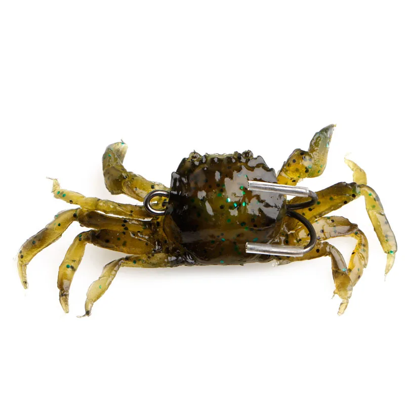 

3D Soft Simulation Crabs Fishing Bait Worm Lures Crankbaits Hooks Baits Tackle