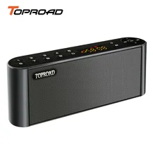 TOPROAD Портативный HIFI Bluetooth динамик Саундбар беспроводной бас громкий динамик с ЖК-экраном Поддержка Микрофона TF FM радио USB динамик s