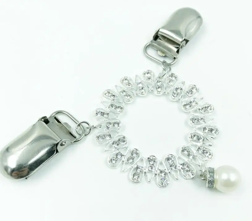 

Sweater Cardigan Clips Rhinestone Dress Shawl Collar Clip Keeper Duck mouth Metal Suspender Clips Brooch Pin Garters Accessories
