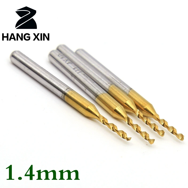 Tungsten carbide router woodworking pcb center drill bit titanium 1.4mm