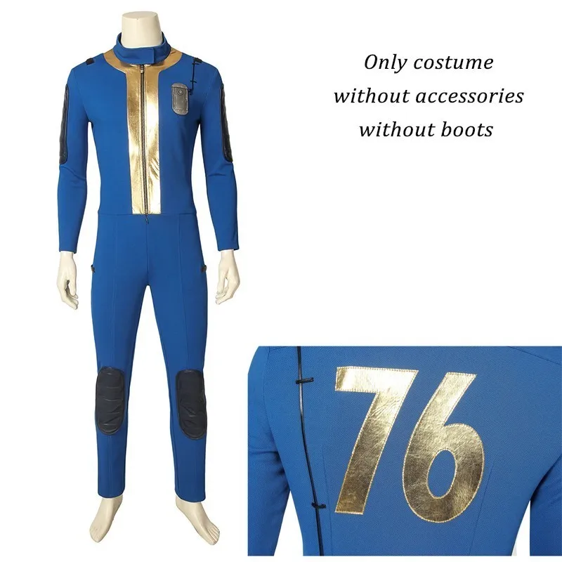 PC Game Fallout 4 Nate Costume Cosplay Adult Men Male Sole Survivor Popular Suit Halloween Costume Game Fallout Superhero Outfit - Цвет: Only jumpsuit