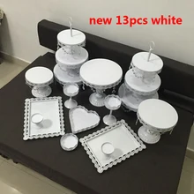 white wedding cake stand set 13 pieces cupcake stand barware decorating cooking cake tools bakeware set party dinnerware