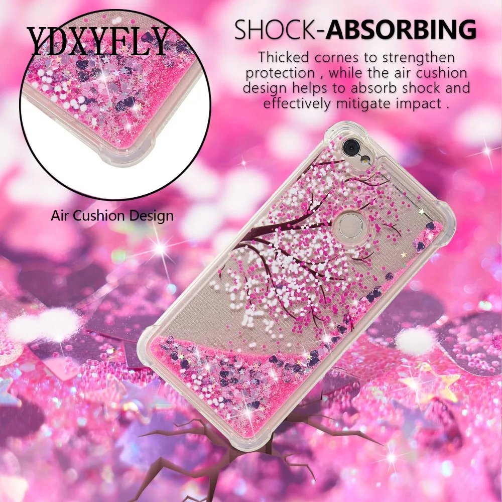 Soft TPU Flowing Liquid With Picture Protective Case For Xiaomi Redmi 4A Glitter Floating Quicksand Note 5A | Мобильные телефоны и
