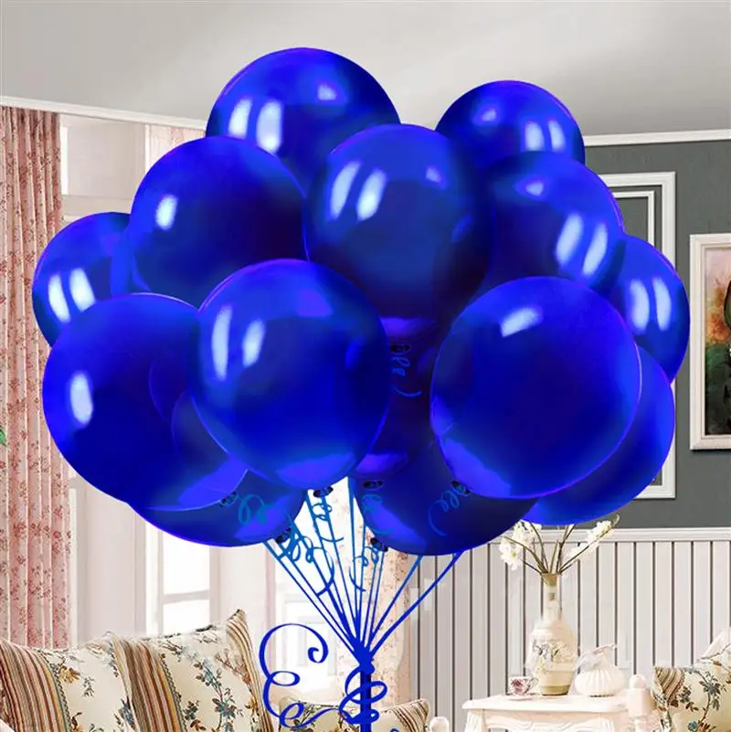 100 шт. латекс вечерние шар одноцветное Цвет круглый шар голубой романтические вечерние для дня рождения Свадебная вечеринка Декор