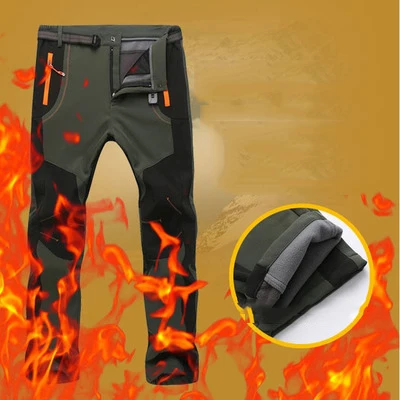 Acampar al aire libre senderismo pantalones de lana de invierno impermeable de wicking de la humedad Trekking hombres mujeres escalada de esquí de montaña de pesca Pantalones Acampar al aire libre senderismo pantalones de lana de invierno impermeable de wicking de la humedad Trekking hombres mujeres escalada de esquí de montaña de pesca Pantalones