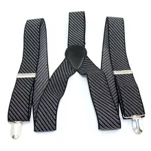 Для мужчин Gallus бизнес Для мужчин жаккардового переплетения подтяжки с твердо клипы 4 версии 3.5 см широкий
