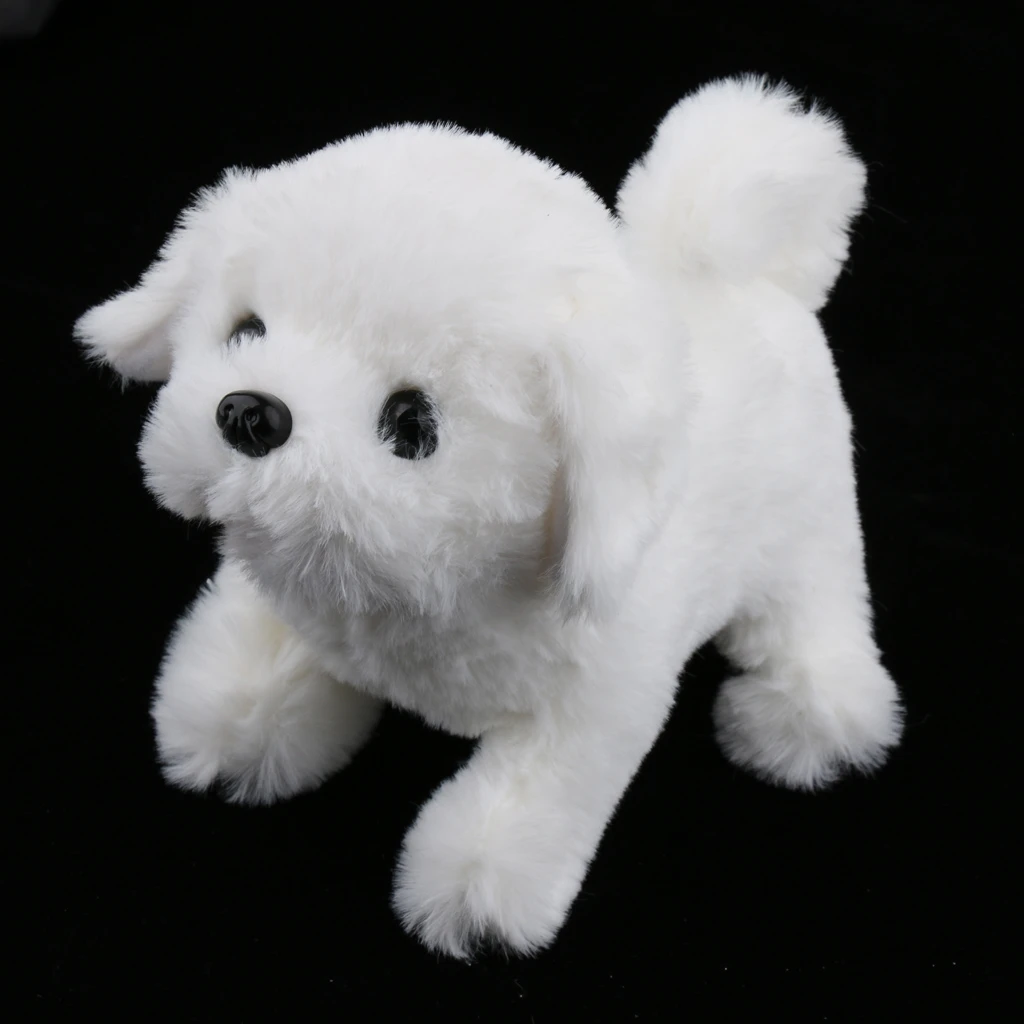 Electronic Pet Dog Interactive Plush Fuzzy Puppy Electric Walking Baking Animal Robot Toy Fun Kids Game Bichon Frise Stuffed Plush Animals Aliexpress