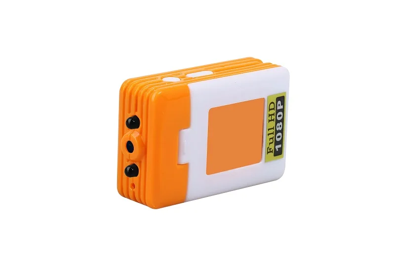 Супер мини-камера, портативный секретный видеорегистратор, видеокамера Full HD 1080P с функцией ночного видения, с активированным движением, маленькая няня, рекордер, камера - Цвет: Orange-White