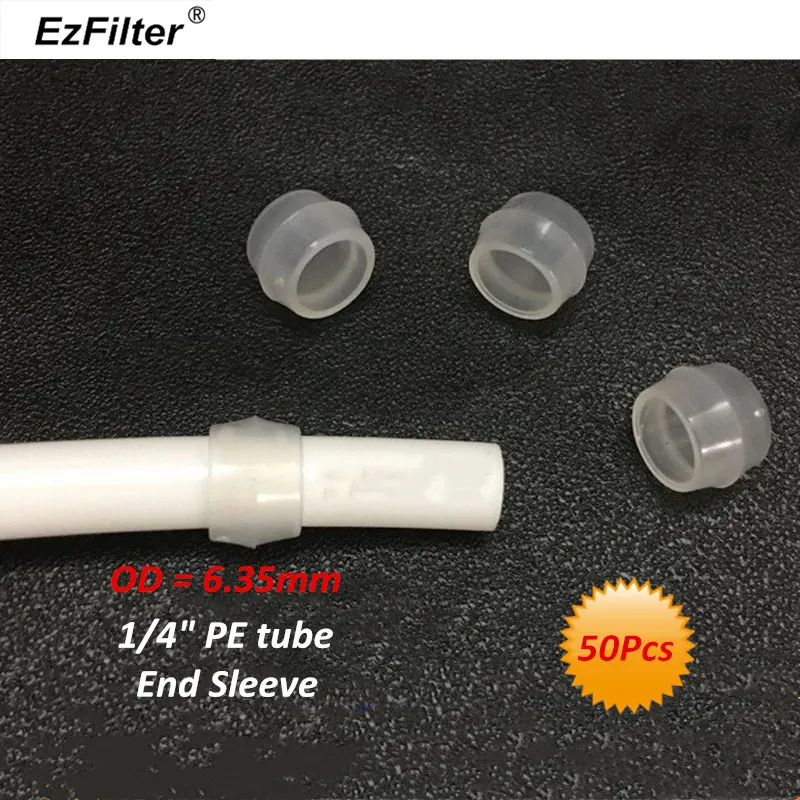 1/" полиэтиленовая трубка силиконовая пустотелая заглушка для аквариума обратного осмоса фитинги для шланга конечная втулка соединитель фитинг 50 шт