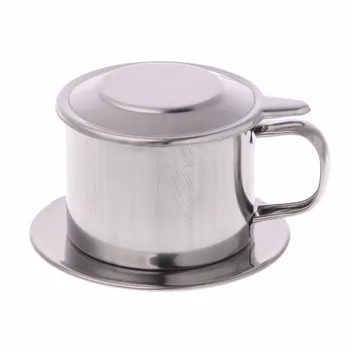

Vietnamese Coffee Filter Stainless Steel Maker Pot Infuse Cup Serving Delicious Household Coffee Accessories S/L F20