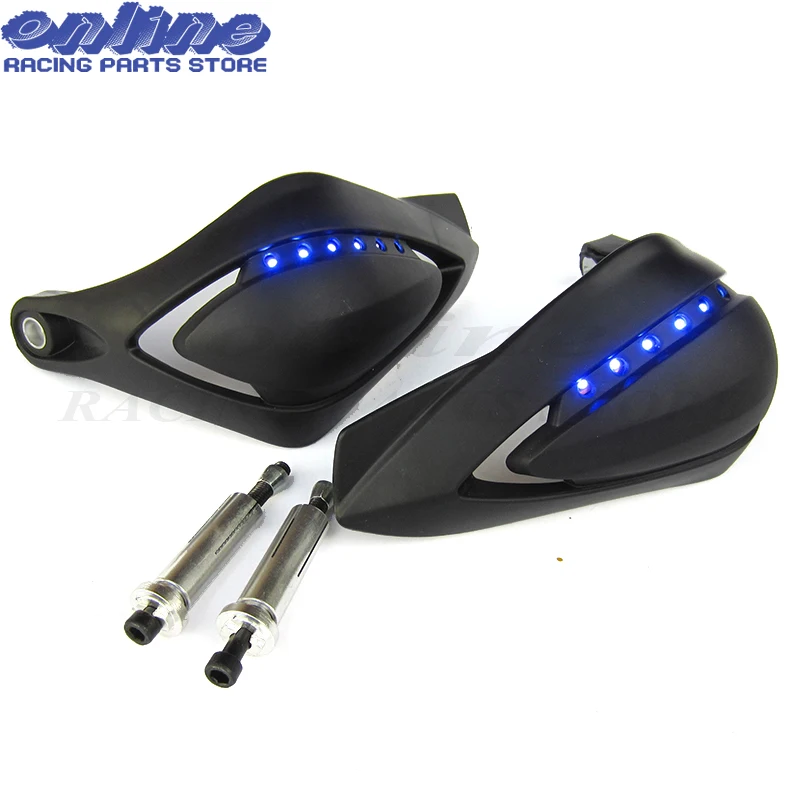 

Universal LED Handlebar Hand Brush Guard handguards black fit 7/8" 22mm or 1-1/8" 28mm handlebar pit dirt bikefree shipping