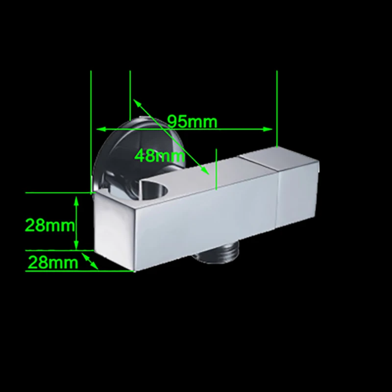 Латунный хромированный двухцелевой угловой клапан, резервуар с водой для унитаза, специальный кронштейн для душа