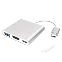 Type-C to HDMI 4K@60Hz Adapter hub Converter with USB3.0 5Gbps and USB C 3.1 PD Charging Ports for new MacBook /ChromeBook Pixel