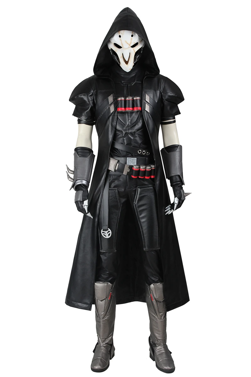 Популярная игра ВЛ Косплэй черный Габриэль Рейес жнец Косплэй костюм костюмы на Хэллоуин для взрослых Для мужчин жнец маска Reaper костюм