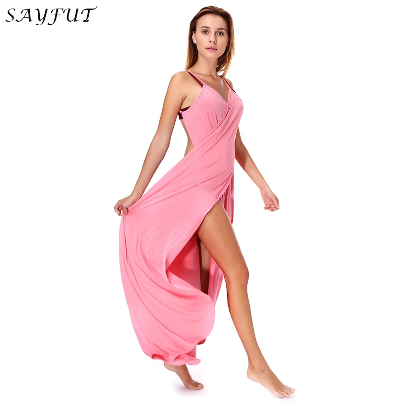 SAYFUT Women One Piece Cloth Beach Dress Fashion Off Back Beach Summer