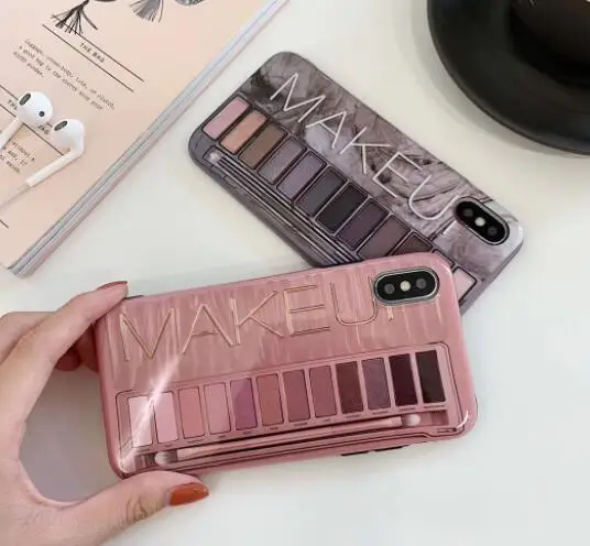 

Eye shadow box phone case for iphone X XS XR XSmax All-inclusive soft shell TPU phone case for iPhone 6 6s 7 8 plus