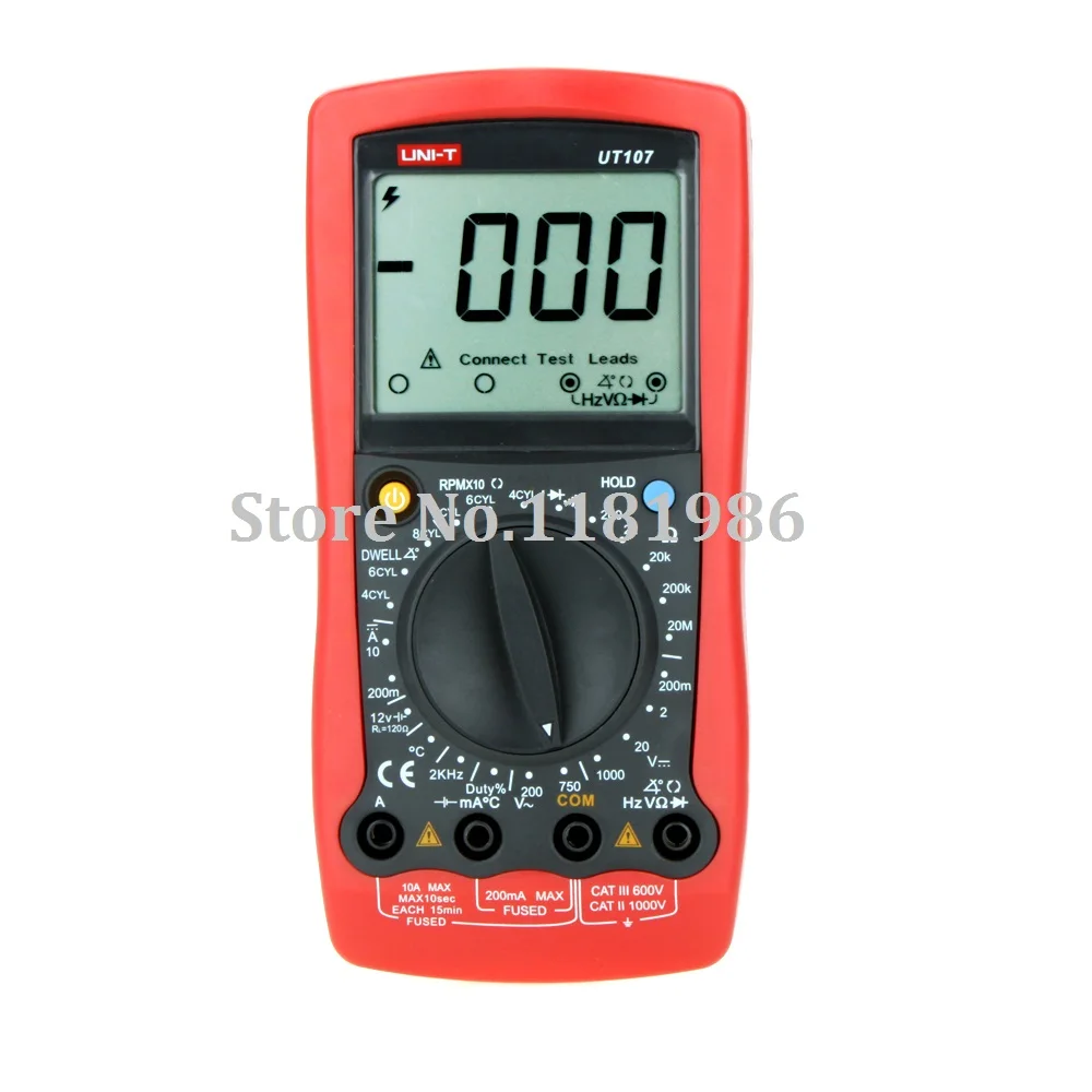 Multimeter UNI T UT107 LCD Automotive Handheld Multimeter AC/DC