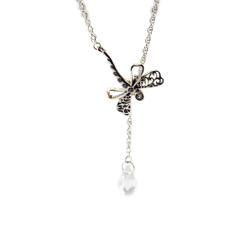 

Dreamy Dragonfly Necklace collier femme 925 Sterling Silver Chain 65CM Collares Pendant Necklaces for Women Fashion Jewelry