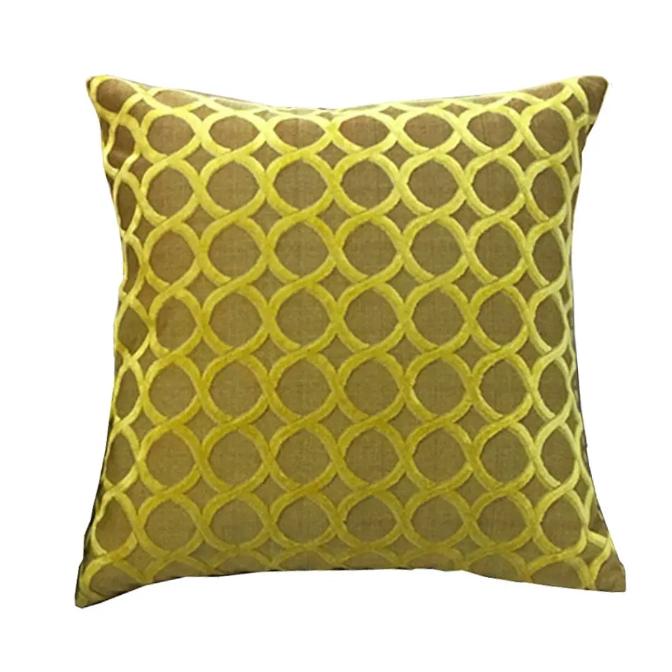 Бесконечный дизайн, жаккардовая наволочка для дивана, шенилловая ткань, декоративная наволочка, чехол для подушки, 45x45/55x55 см, размер - Цвет: light yellow