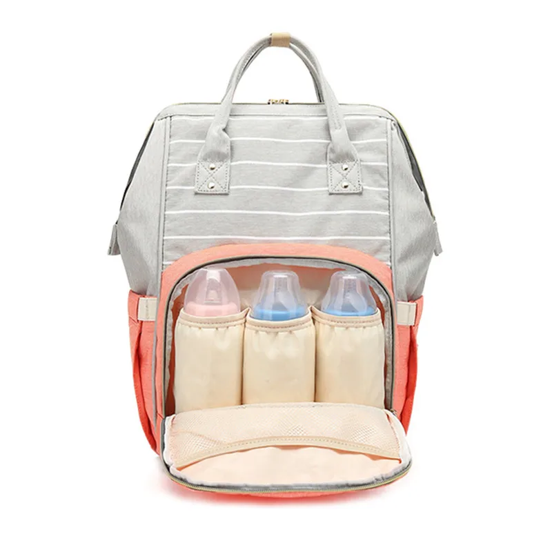 

Fashion Mummy Striped Maternity Nappy Bag Large Capacity Baby Diaper Bag Travel Backpack Bolsa Maternida Nursing Women Bagpack