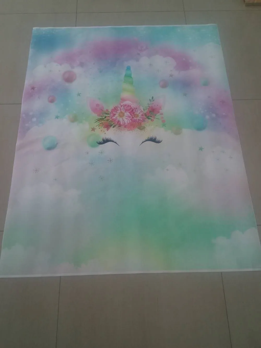Photography backdrop Unicorn Party Rainbow Star Decor Birthday baby shower Photo Background Custom Backdrop photo Studio|Фон для
