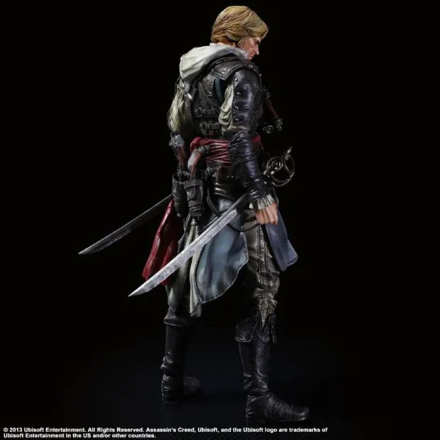 28 см Creed Iv Black Flag 4 Play Arts Kai Edward James Kenway ПВХ фигурка коллекция украшения игрушки кукла