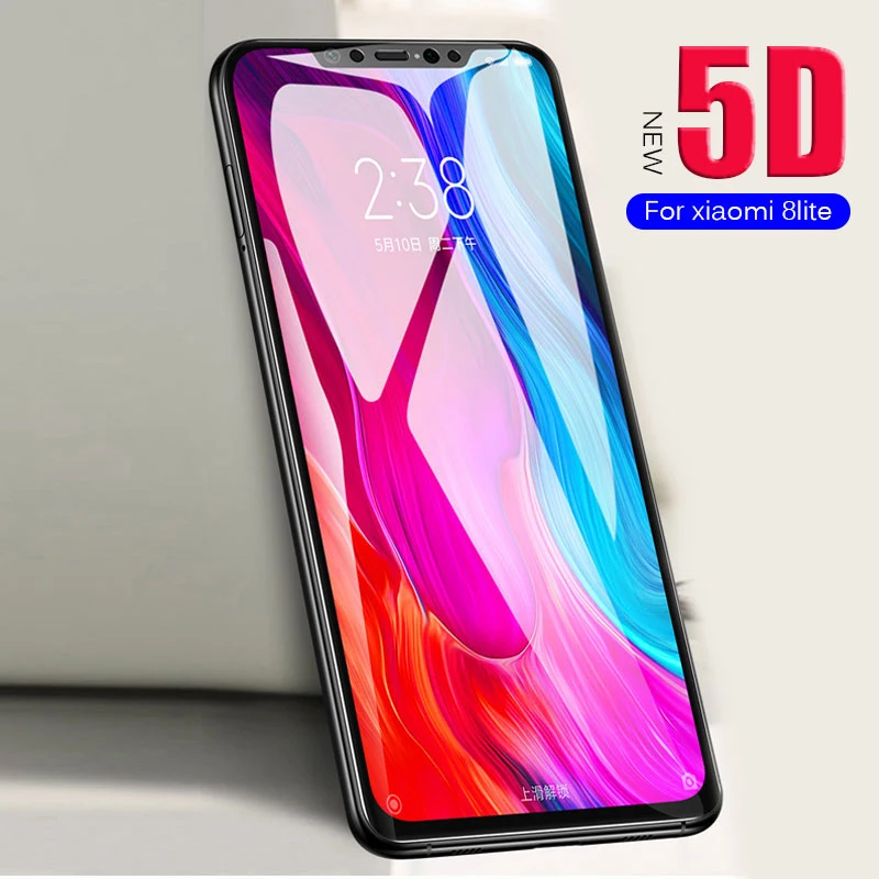 

for Xiaomi Mi 8 Lite mi8 5D Screen Protector Glass for Xiaomi Mi8 se a2 lite Protective Glass for redmi note 5 6pro Film cover