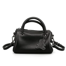 Trendy casual women leather handbags Premium Litchi pattern Hand bag Mini bag Simple Calfskin Shaped women Messenger bag